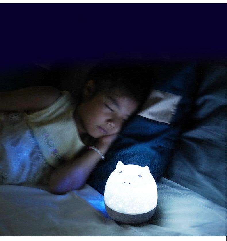 Cartoon Pig Remote Control for Kids Bedroom Sleeping Light Bedroom Bedside Table Lamp Projector Night Light